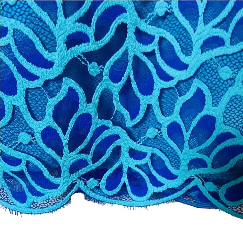 Lilly Pulitzer Devina Blue Lace Shift Dress Women's 8 - Picture 6 of 8